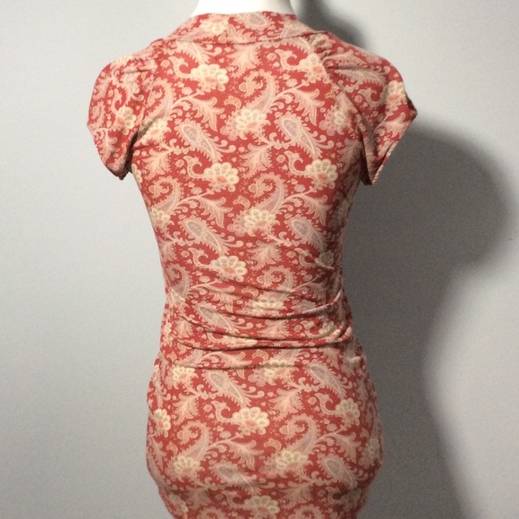 Zara Basic T-shirt Paisley Pattern Small - Picture 3 of 4